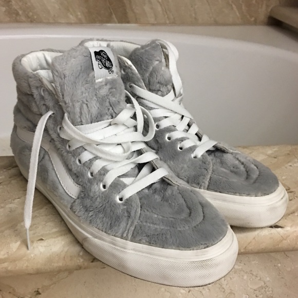 high top fuzzy vans
